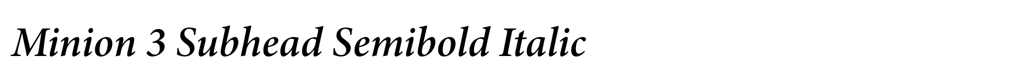 Minion 3 Subhead Semibold Italic image